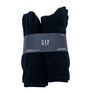 NEW! Gap Men's Cotton Crew Socks | 8 Pack | Cushioned Sole | Black
